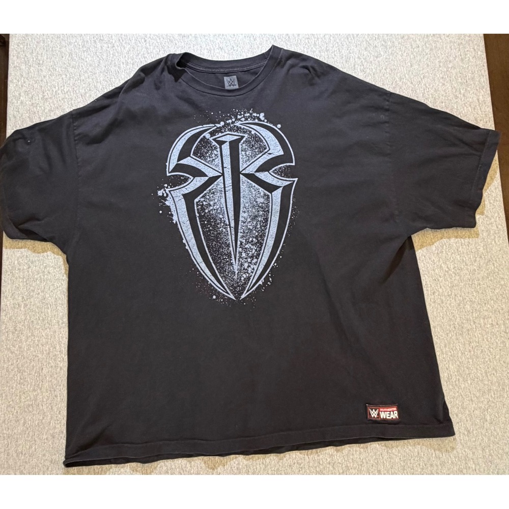 WWE Roman Reigns One Versus All Graphic T-Shirt Black Mens 4X Authentic Wear